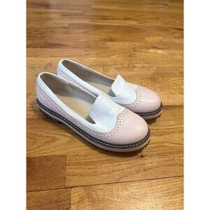 Pixie Cove Pink and White Loafers Size 38